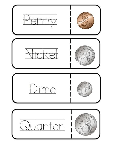 Match The Coins Kindergarten Worksheet