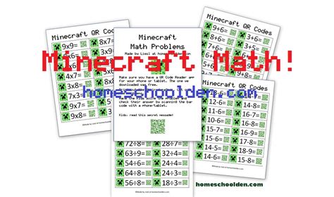 Free Minecraft Math Printables
