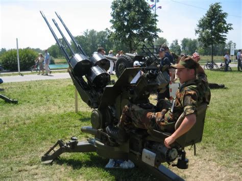 The Zastava M55 Triple Barreled Automatic Anti Aircraft Gun 20 Mm