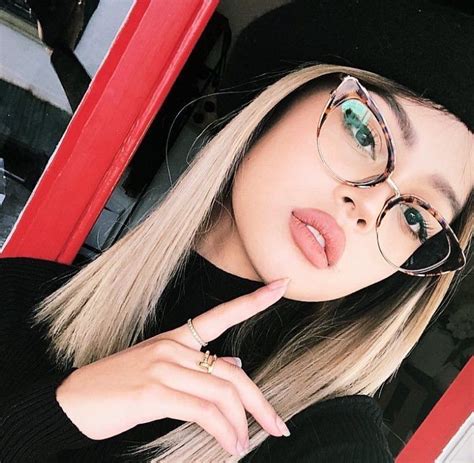 Cute Glasses Girls With Glasses Blonde Asian Lily Maymac Cute Piercings Angel Face Makeup
