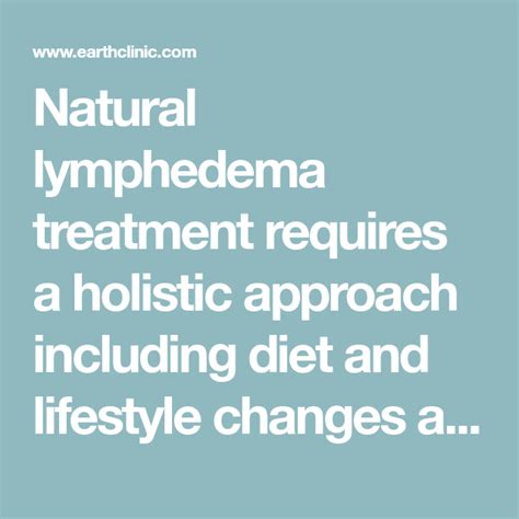 Natural Remedies For Lymphedema Natural Treatments Herbalism Herbal