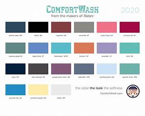 Hanes Comfortwash Gdh200 Color Chart 20 Colors Comfortwash Long