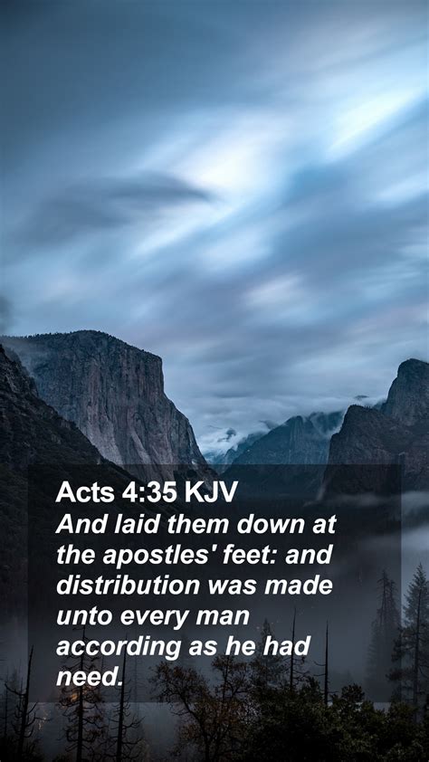 Acts 435 Kjv Mobile Phone Wallpaper And Laid Them Down At The