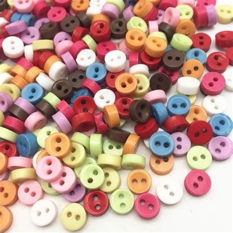 100pcs Mixed 6mm Round Bowl Shaped Mini Tiny Buttons Sewing Accessories