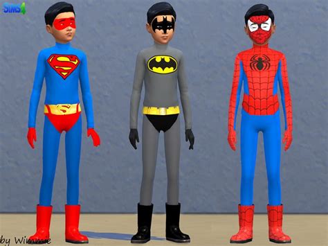 Just For Your Sims Sims 4 Boys Superheroes Set