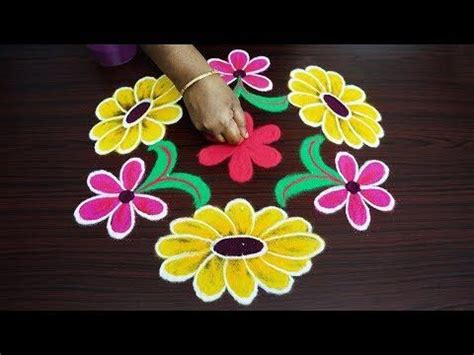 25+ super ideas for drawing art projects pencil for kids. New n Latest flower rangoli design - Very Simple flower ...