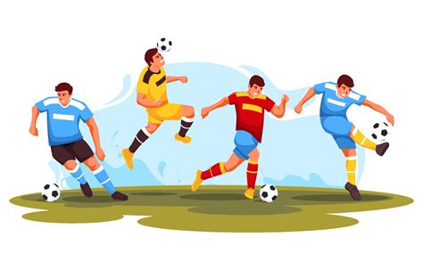 Football Player Character Collection 2181306 Vector Art At Vecteezy