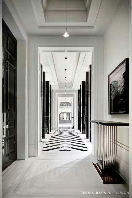 Pin By Eli Olivarez On García Black And White Hallway Floor Design