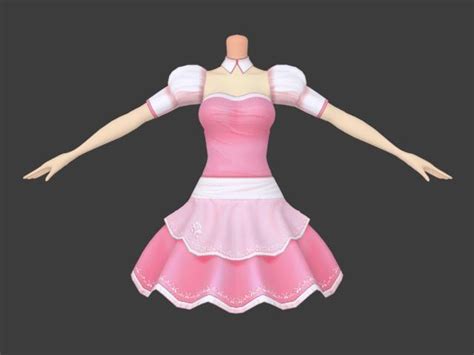 Art Anime Dress 3d Model 3ds Max Object Files Free Download Modeling 22858 On Cadnav