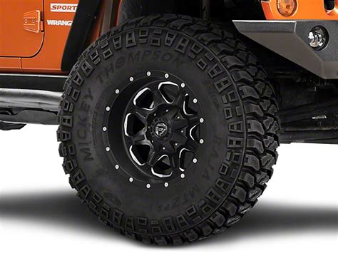 Fuel Wheels Jeep Wrangler Boost Black Milled Wheel 17x9 12mm Offset