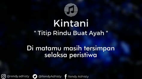 Kintani Titip Rindu Buat Ayah Cover Ebiet G Ade Lirik Youtube