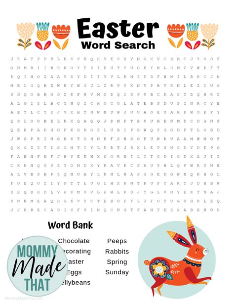 6 Fantastic Free Easter Word Search Printables