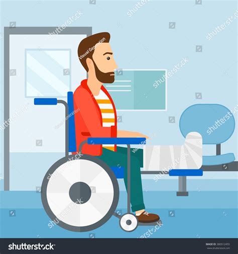 Patient Sitting Wheelchair เวกเตอร์สต็อก ปลอดค่าลิขสิทธิ์ 380912455 Shutterstock