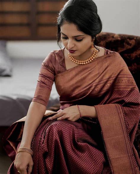 Bridal Kanchipuram Silk Saree Maroon Color Banarasi Designer Etsy