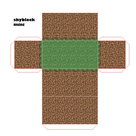 Papercraft Mini Skyblock Sand And Nether Island Minecraft Templates