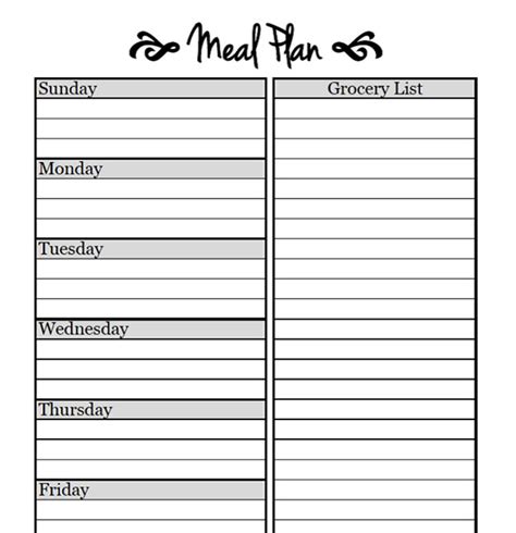 7 Free Meal Planning Templates To Simplify Your Life