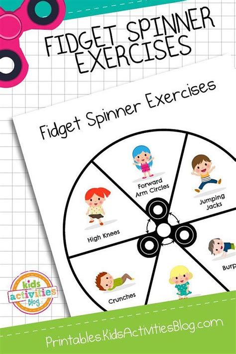 Fidget Spinner Exercises For Kids Etsy Exercise For Kids