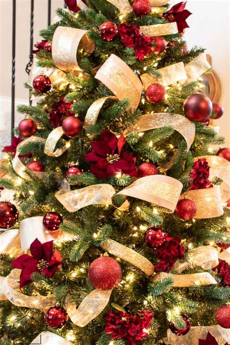 Professionally Decorated Christmas Trees With Ribbon