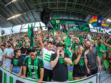 Austin Fc Supporter Groups At Pride Night At The Game Between Austin Fc