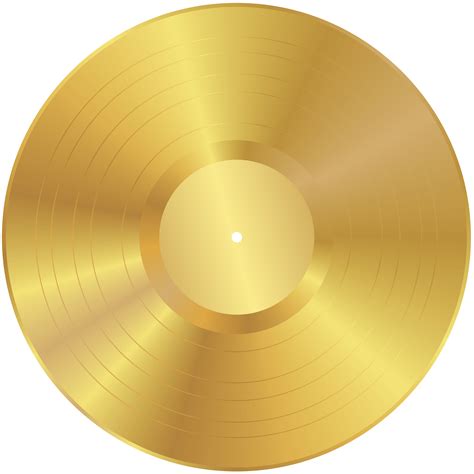 Gold Vinyl Record PNG Clip Art Image | Gallery Yopriceville - High ...