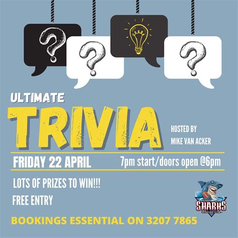 Ultimate Trivia Victoria Point Sharks Sporting Club