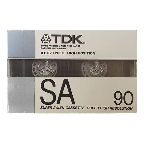 Tdk Sa90 Late 80s Era Chrome Blank Audio Cassette Tapes Retro Style
