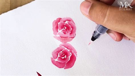 Beginners Step By Step Tutorial To Paint A Rose Using Watercolor