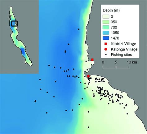 Download scientific diagram | map of lake tanganyika. Map of the study site near Kigoma Bay, Tanzania on Lake Tanganyika. The... | Download Scientific ...