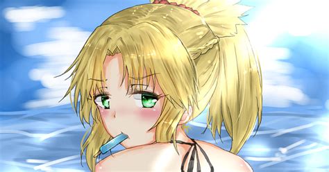 Fategrand Order Mordred Fate Mordred Swimsuit 水着モーさんα Pixiv