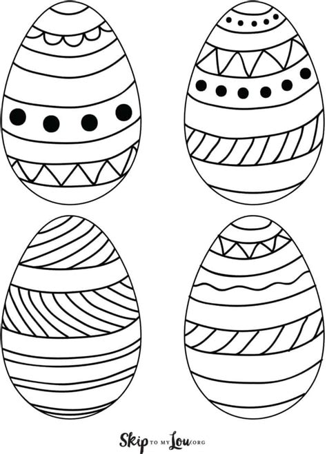 Easter eggs free printable templates coloring pages. Easter Egg Templates for FUN Easter Crafts | Skip To My Lou