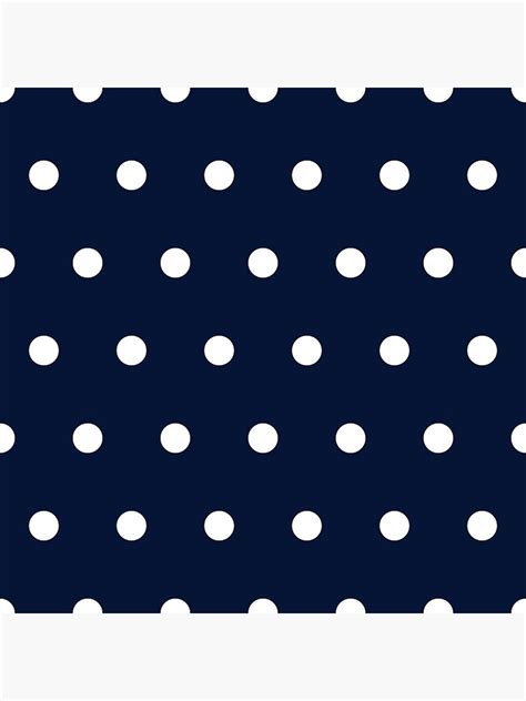 Maastricht Blue Dark Blue And White Polka Dots Poster By