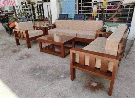 Sala Set With Center Table Made Of Gmelina Wood Lazada Ph