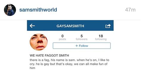 sam smith posts poem calling him anti gay slurs to highlight homophobia daily mail online