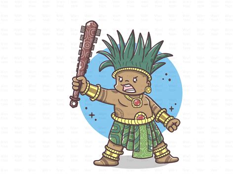 Cartoon Aztec Warrior By Waritoon On Dribbble