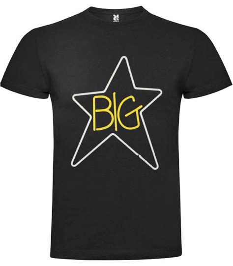 Big Star Logo Camiseta Manga Corta Unisex Negro Rockandtipo
