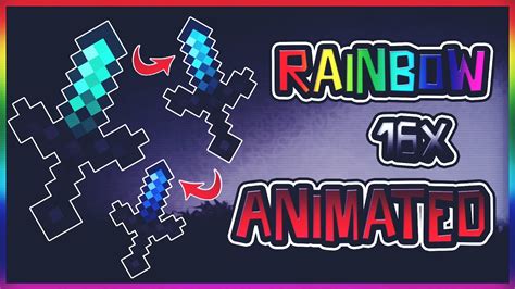 Minecraft Pvp Texture Pack Rainbow 16x Animated Fps Youtube