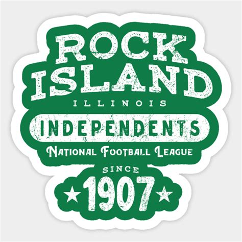 Rock Island Independents Defunct Nfl Teams Sticker Teepublic