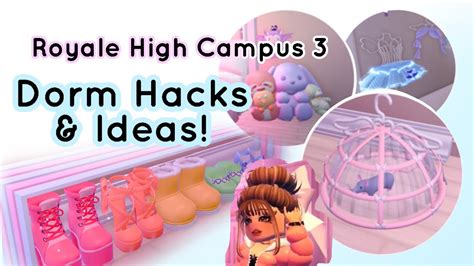 Dorm Inspiration Hacks Ideas Royale High Campus Three Youtube