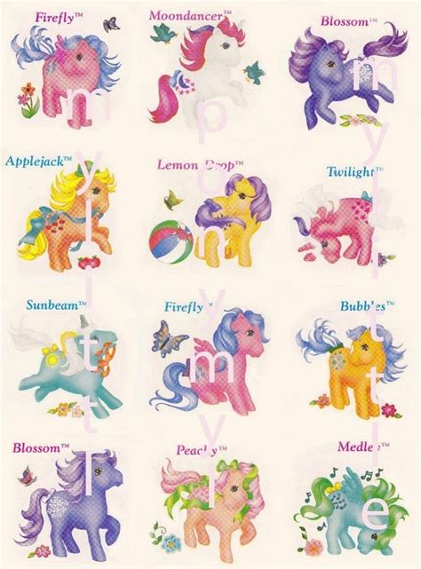 My Little Pony Image Collage 1983 G1 Orginal Ponies