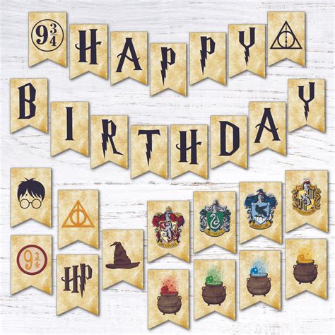 Harry Potter Birthday Banner Printable Free