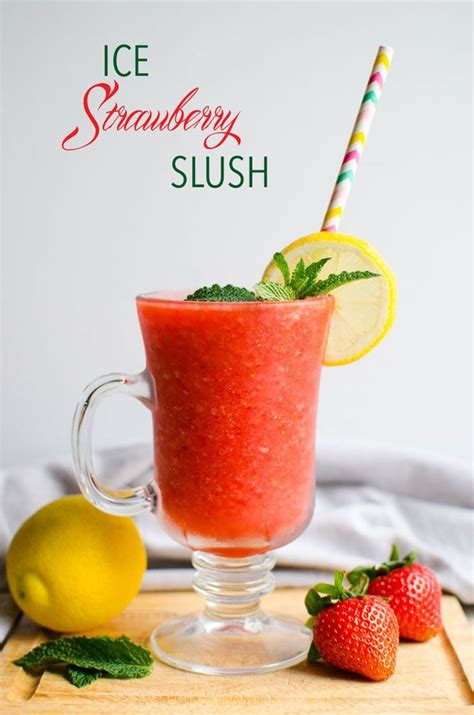 4 Ingredients Ice Strawberry Slush Recipe Strawberry Slush