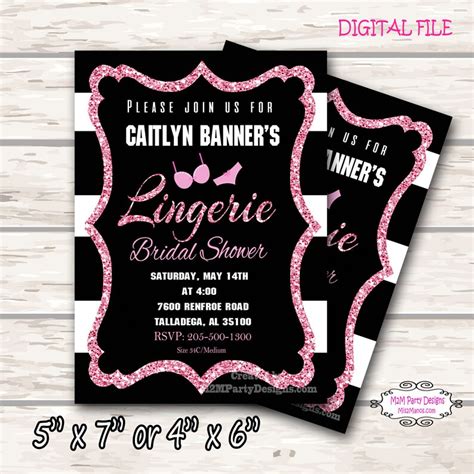 Naughty But Nice Bridal Shower Invitations Something Sexy Etsy