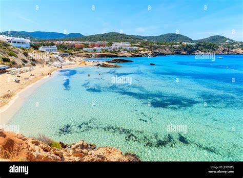 View Of Cala Tarida Bay And Beach Ibiza Island Spain Stock Photo Alamy