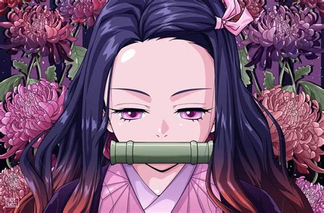 Nezuko Kamado By Riccardobacci On Deviantart Digital Art Anime Anime