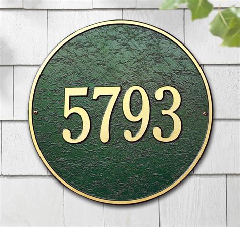 Round House Number Sign - Circular Address Plaque - Choose Your Size
