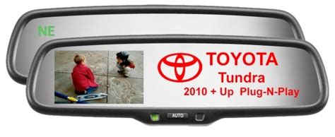 Removal of the mirror from the door is required to get access to the wire chase for a clean install. Gentex Auto-Dimming Rearview Mirror w/ 3.3" Rear Camera Display & Compass for Prewired Toyota Tundra