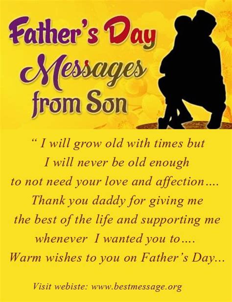 Thank you for all your love one thing we all agree it's true, you are the best and we love you! Happy Fathers Day Messages from Son | Fathers day messages ...