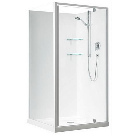 900 X 900mm 2 Sided Square Flat Shower Enclosure White Shower Acrylic