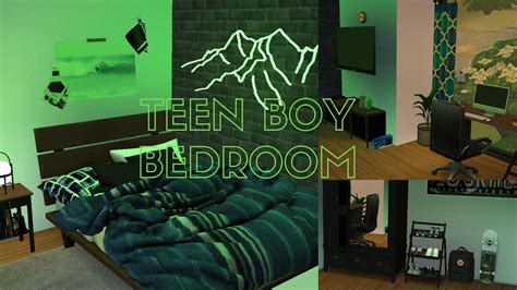 Teen Boy Bedroom Cc Links The Sims 4 Speed Build Youtube