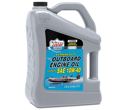 Lucas Oil 125 Gallon Synthetic Sae 10w 40 Outboard Marine Engine Oil